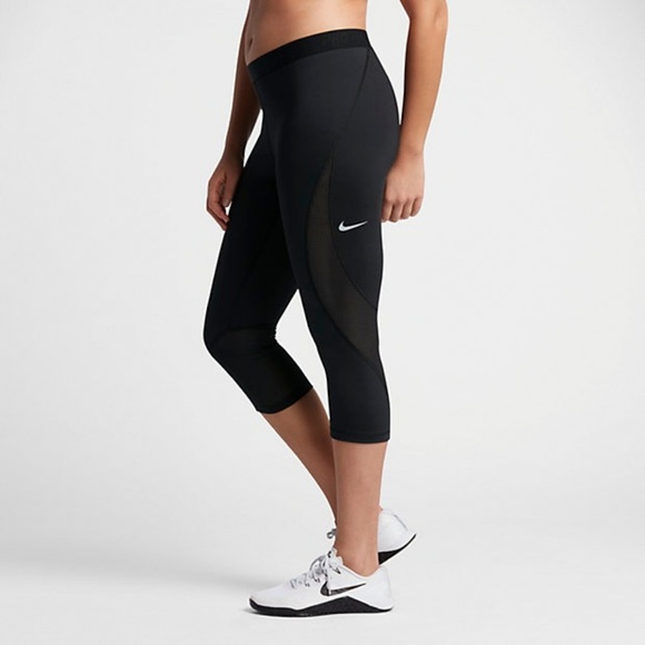 Nike Pants - Nike Pro HyperCool Black Pure Platinum Leggings